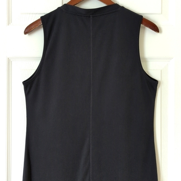 Lucky Brand Retro Ribbed Button Front V-neck Sleeveless Mini Dress Dark Gray S - Picture 10 of 10